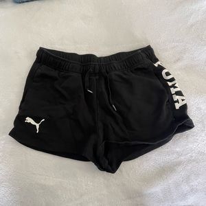 black puma shorts